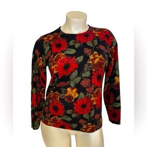 Cathy Daniel’s Floral Sweater EUC